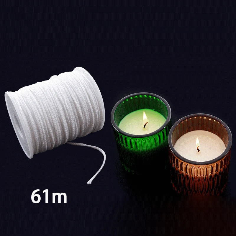 120Pcs Waxed Cotton Candle Wicks with Stand for DIY Candle Making Supplies