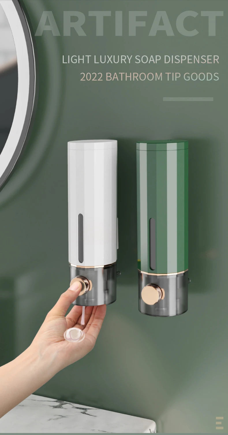 Manual Wall Mounted Soap Dispenser for Bathroom and Hotel Use - Versatile Hand Soap and Shower Gel Dispenser
