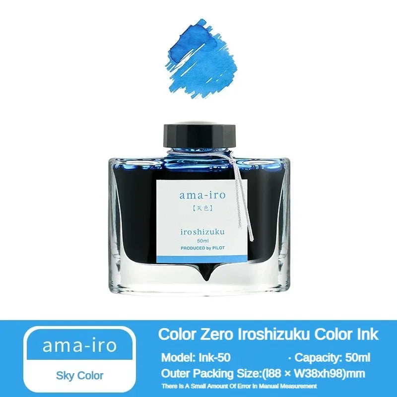 Pilot 25 Color 50ml Fountain Pen Ink Set with Glass Bottles for School and Office Use