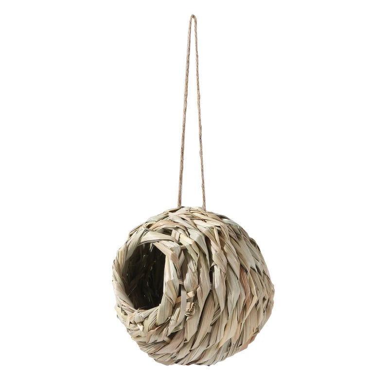 Birds Nest Bird Cage Natural Reed Grass Spherical Hummingbird Nest Outdoor Decorative Weaved Hanging Bird Nest Hous Proficient