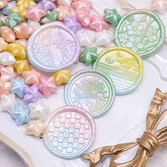 100pcs Mixed Color Star Shape Sealing Wax Beans for DIY Crafts