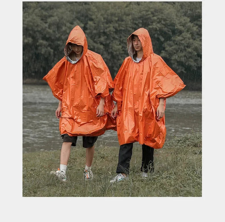 Reusable Emergency Rain Poncho – Unisex Waterproof Travel Raincoat for Hiking, Camping & Outdoor Gear