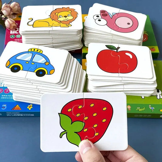 32 Pcs Enlightenment Card Matching Puzzle for Early Education