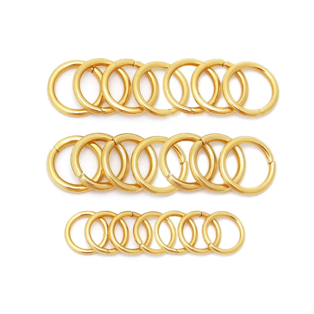 Gold Stainless Steel Jump Rings 4mm 5mm 6mm 7mm 8mm for DIY Jewelry Making