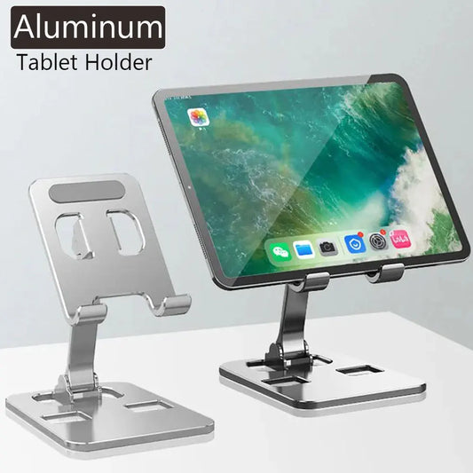 Soporte universal para tableta portátil de aleación de aluminio para iPad, soporte para tableta, soporte ajustable y flexible para teléfono móvil