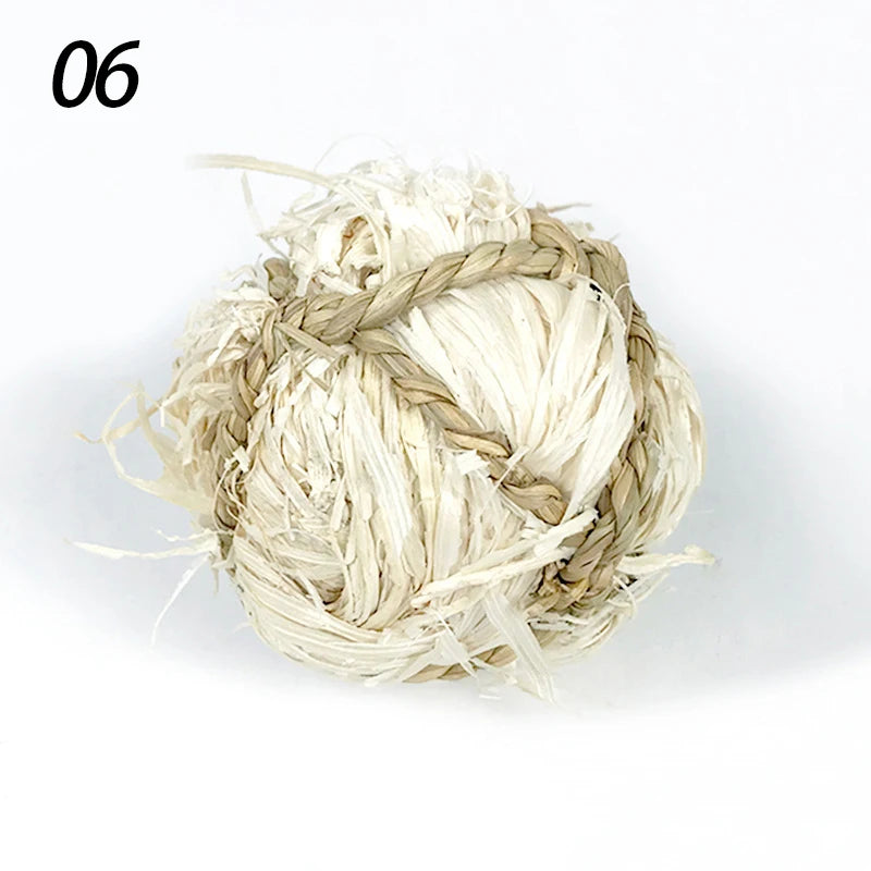 Chewing Braided Ball Guinea Pig Rabbit Hamster Small Animal Play Pet Interactive Chew Toy Natural Grass Ball  hamster toy