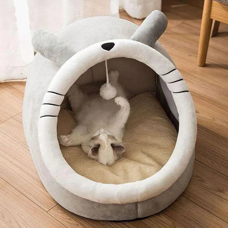Pet Tent Cave Bed for Cats Small Dogs Self-Warming Washable