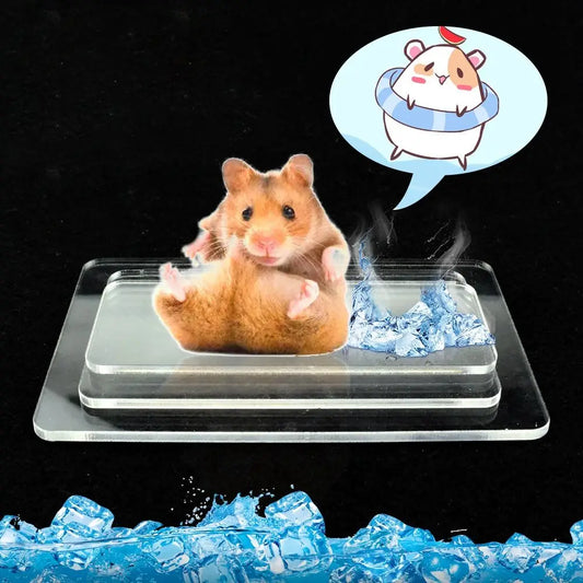 Durable Aluminium-plastic Pet Cooling Board Silver Hamster Rabbit Supplies Hamster Cooling Board Cool Pet Ice Pad
