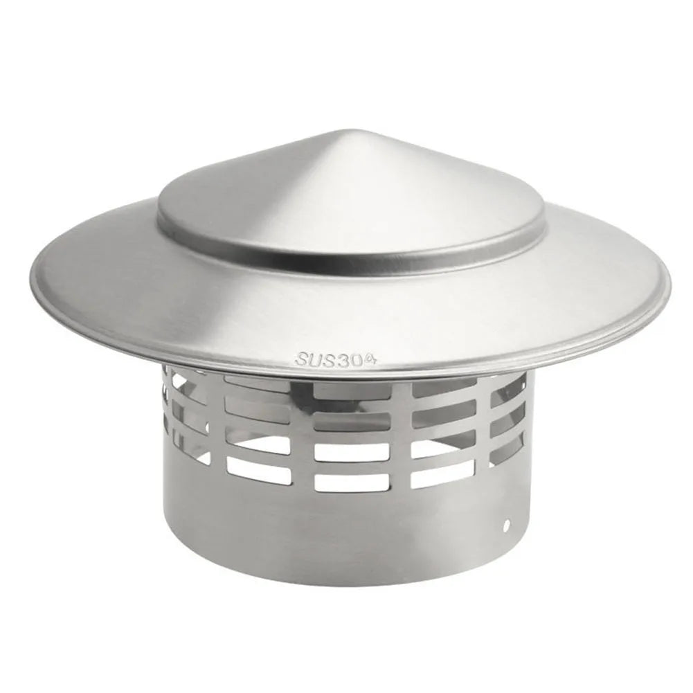 110/160mm Stainles Steel Chimney Cap Exterior Wall Air Outlet Roof Pipe Exhaust Hood For Ventilation Ducts Chimneys Exhaust Hood