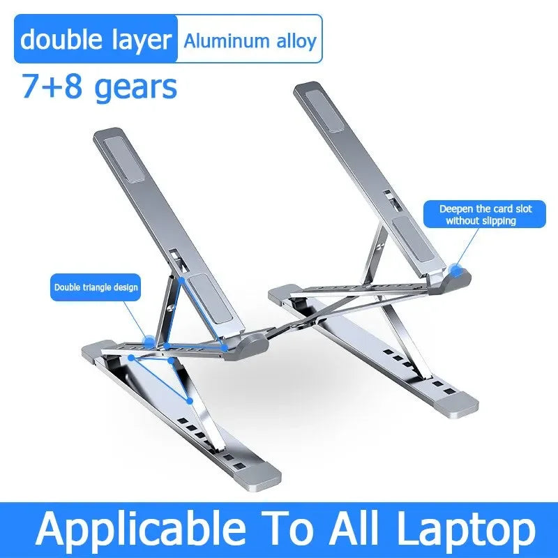 Laptop Stand For Macbook Folding Adjustable Aluminum Computer Pc Tablet Stand Notebook Tablelaptop Holder Heat Dissipation