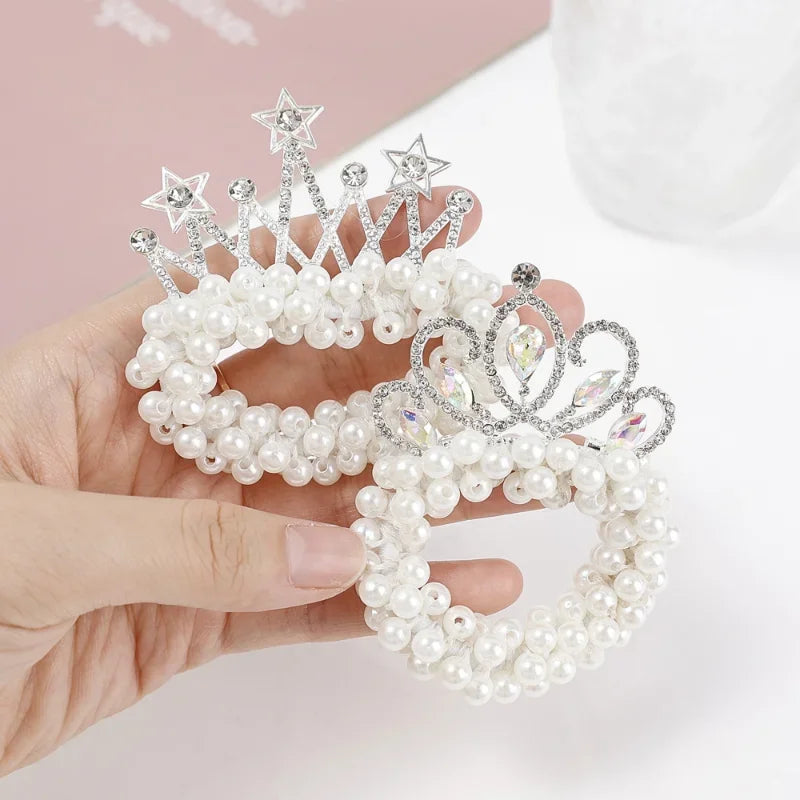 New Fashion Pearl Crown Princess Hair Bands for Girls