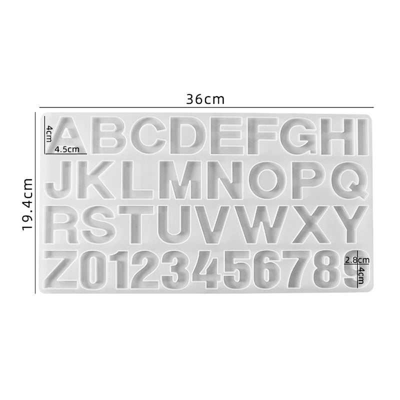 Alphabet Epoxy Resin Silicone Mold for DIY Jewelry Crafts