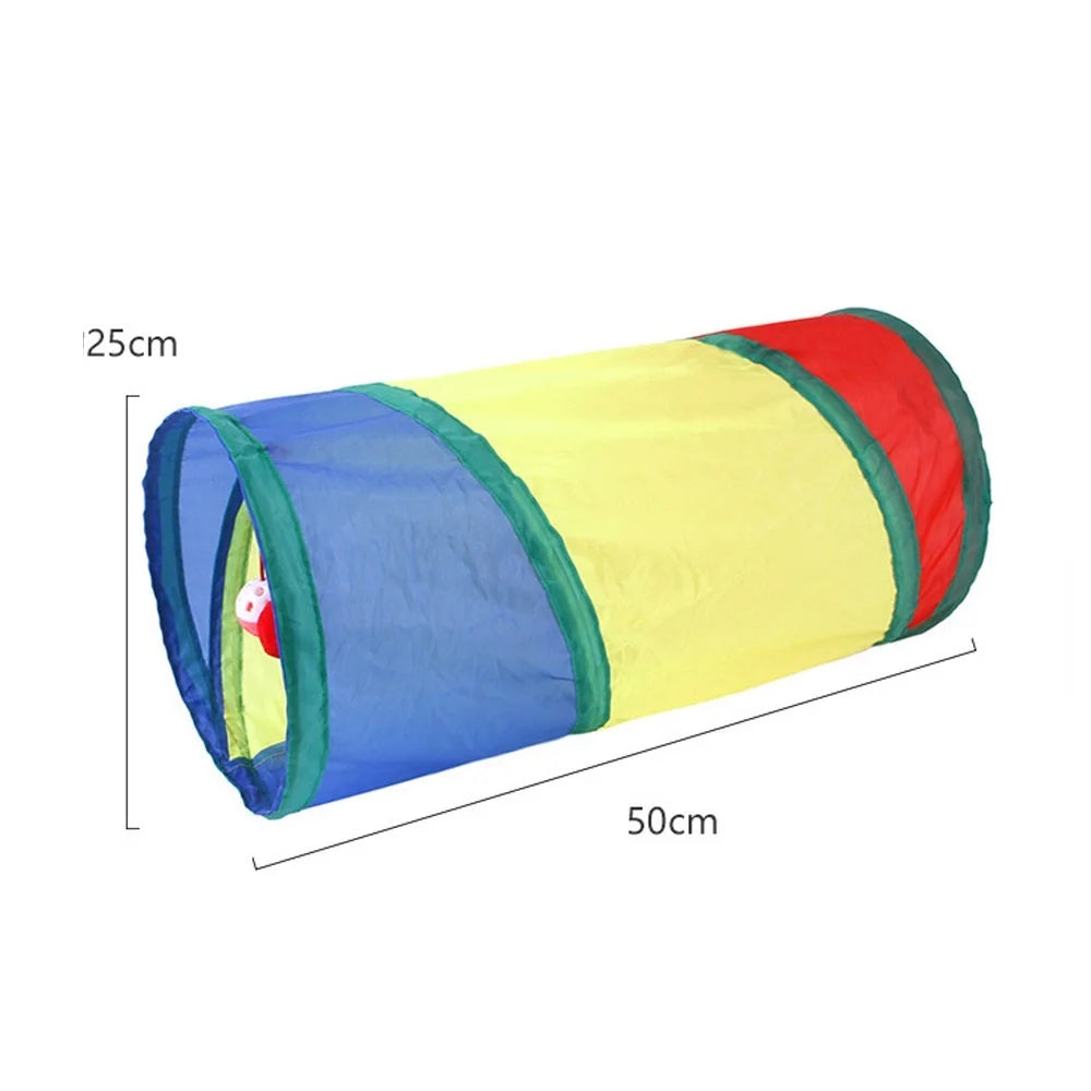 cat play tunnel interactive toy,hide and seek tunnel, portable&collapsible pop up cat tunnel for cats' instinct