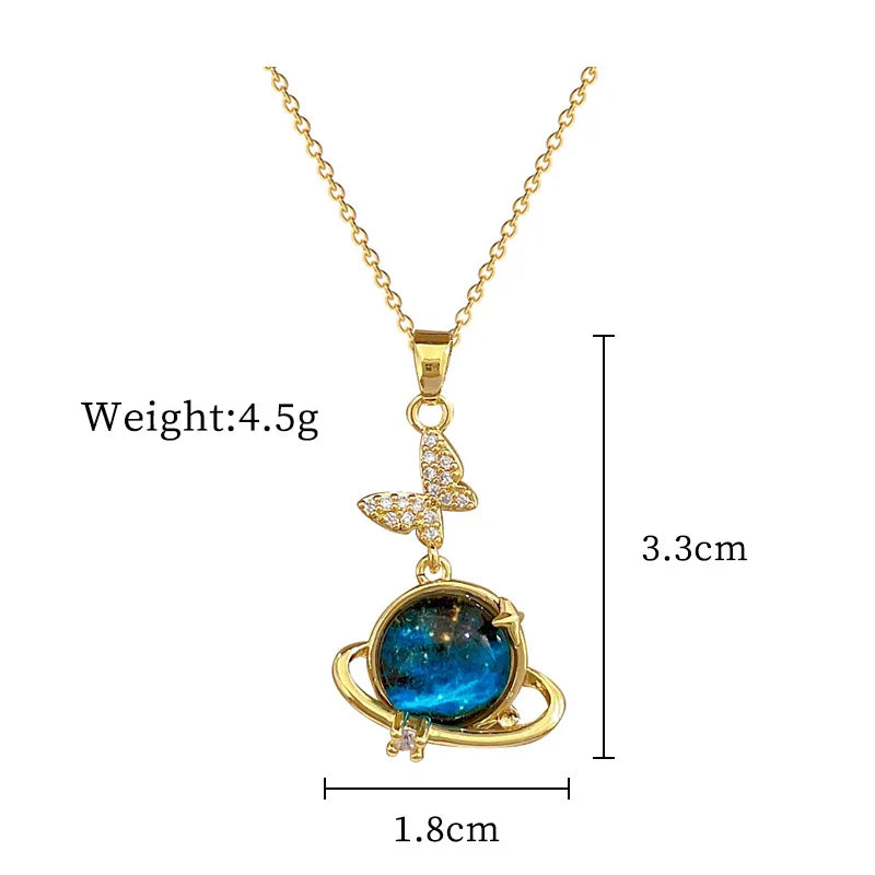 Light Luxury Titanium Steel Star Series Necklace for Women