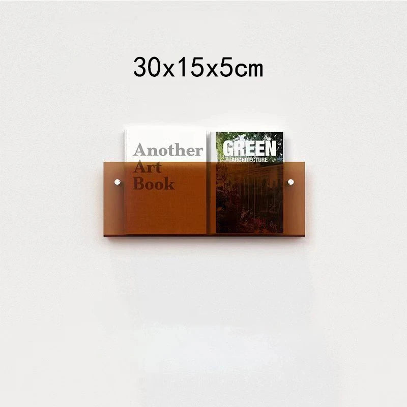 Acrylic Floating Bookshelf Wall Shelf in 10 Stylish Colors