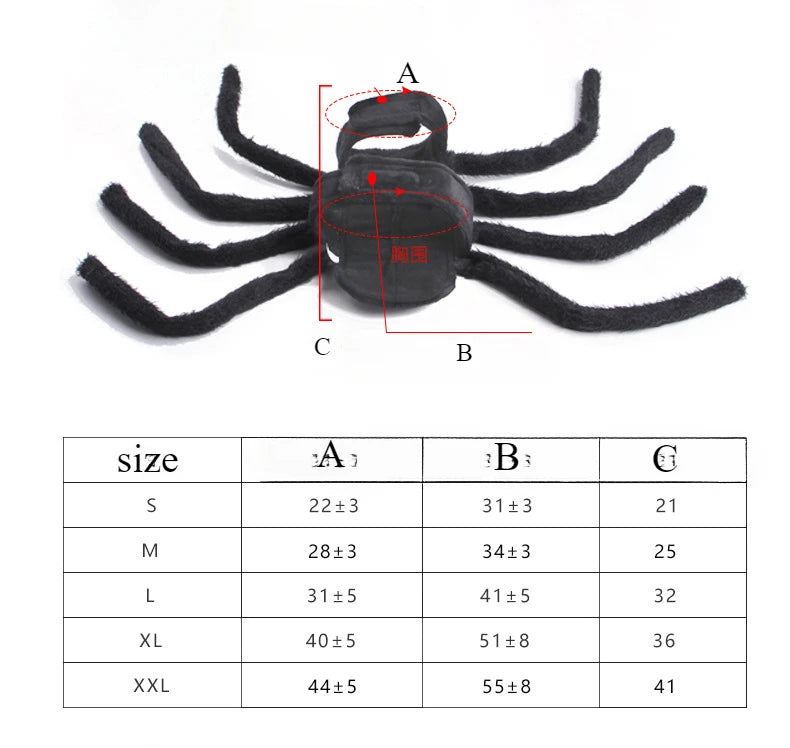 Pet Halloween Funny Spider Chest Back Creative Cat Small Dog Transformation Costume Halloween Party Festival Decoration Cosplay