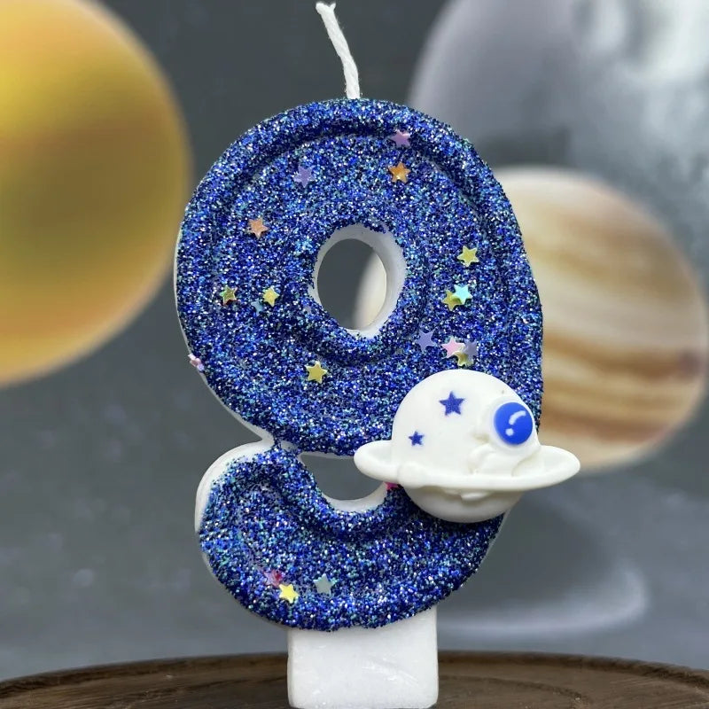 DIY Digital Birthday Wax Planet Universe Cake Candles