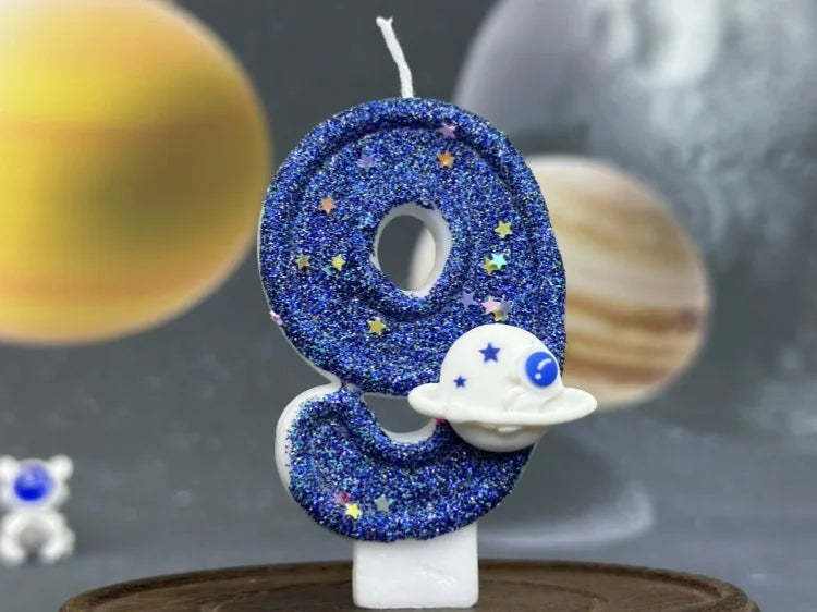 DIY Digital Birthday Wax Planet Universe Cake Candles