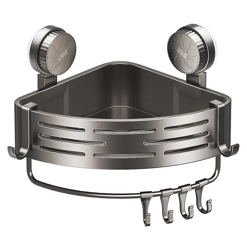 Bathroom suction cup triangular basket storage rack, bathroom washbasin corner, no need to drill holes, wall-mounted toilet