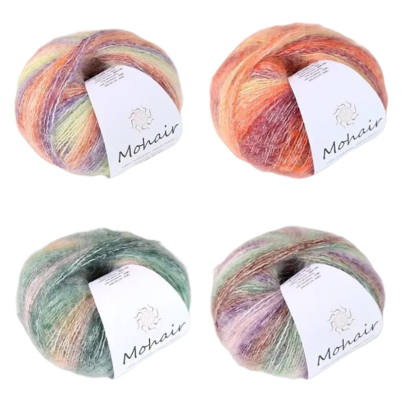 Gradient Mohair Soft Cotton Yarn for Baby Sweater Hat Scarf