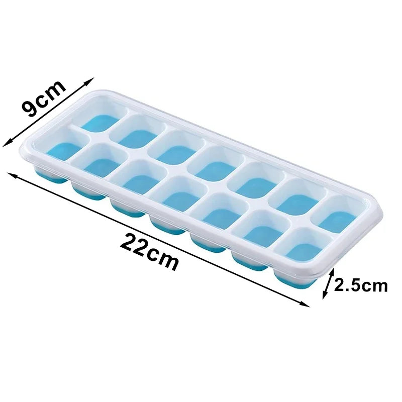 14 Grid Square Silicone Ice Cube Mold – Easy Release Design for Perfect Ice Cubes