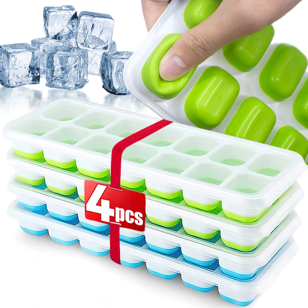 14 Grid Square Silicone Ice Cube Mold – Easy Release Design for Perfect Ice Cubes