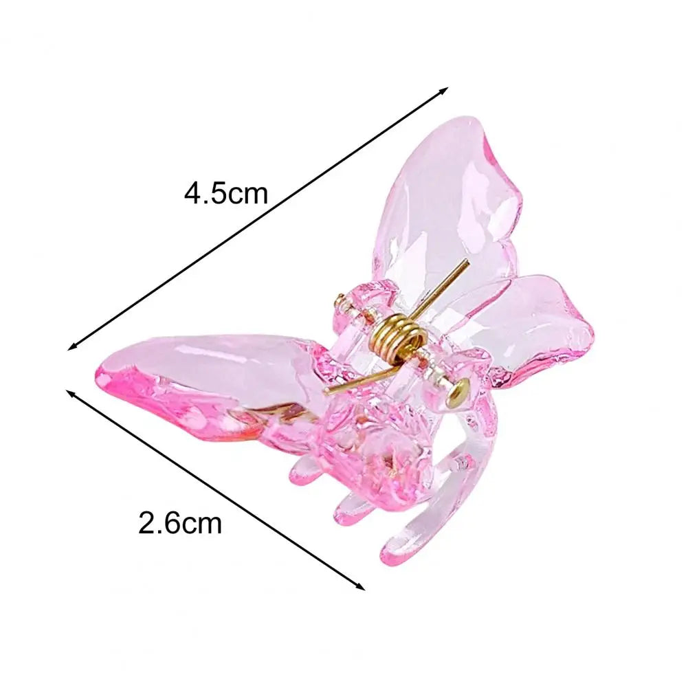 2Pcs Butterflies Hair Clip Girls Butterflies Shape Hair Pin Braided Mini Hairpin Clear Mini Braiding Clip Headwear Accessories