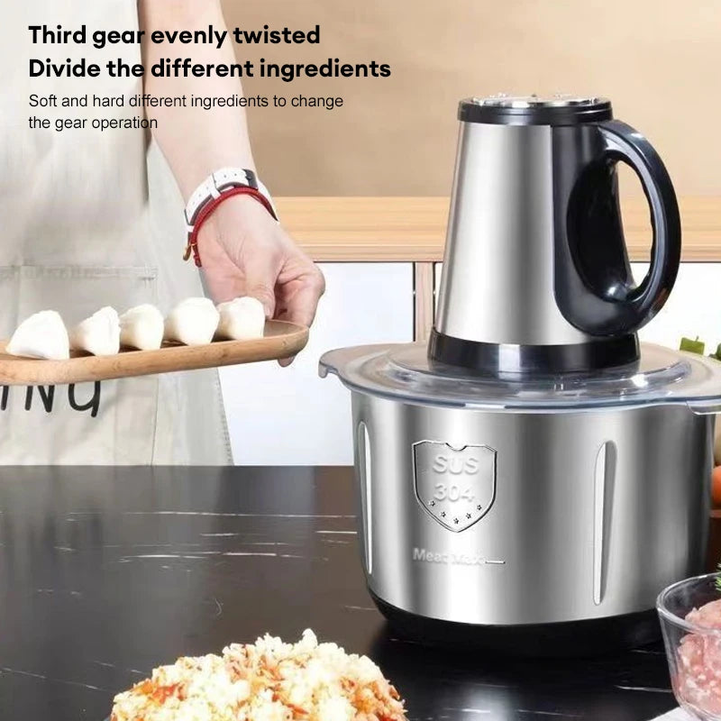 Electric Meat Mincer Grinder 5L Stainless Steel Food Processor