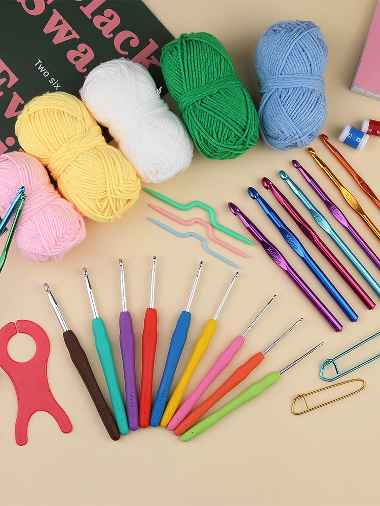 KRABALL Knitting Crochet Hook Set Sewing Tool With Bag