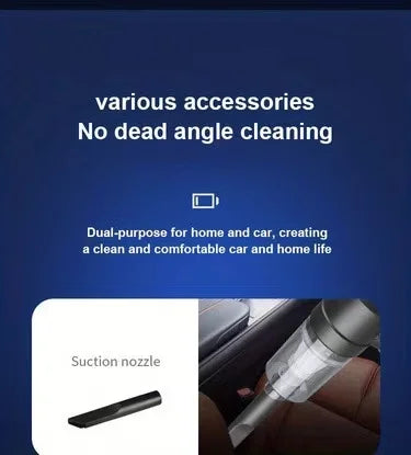 Portable High-Power Car Vacuum Cleaner with Suction and Blowing Function