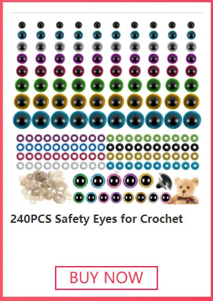 150/500 Pcs Doll Making Eyes Black Multiple Sizes for DIY Plush Toys and Crafts