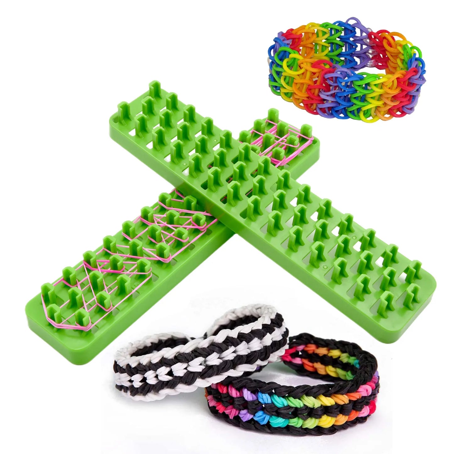 Handmade Rubber Loom Bands Weaving Tool DIY Bracelet Braid Knitting Machine Elastic String Bracelet Making Tool Band Bracelets