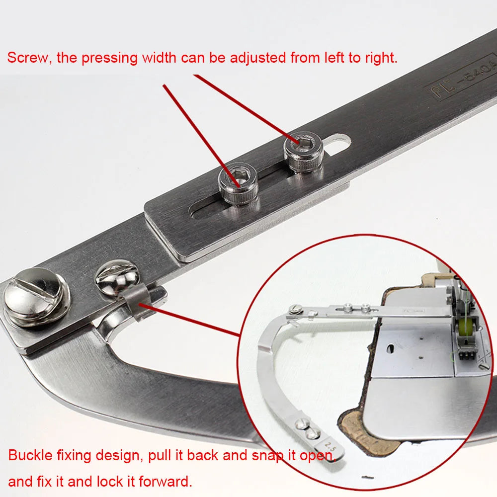Covered Seam Quilting Guide Bar for Industrial Lockstitch Sewing Machines Durable Stainless Steel Seam Guider Accessory