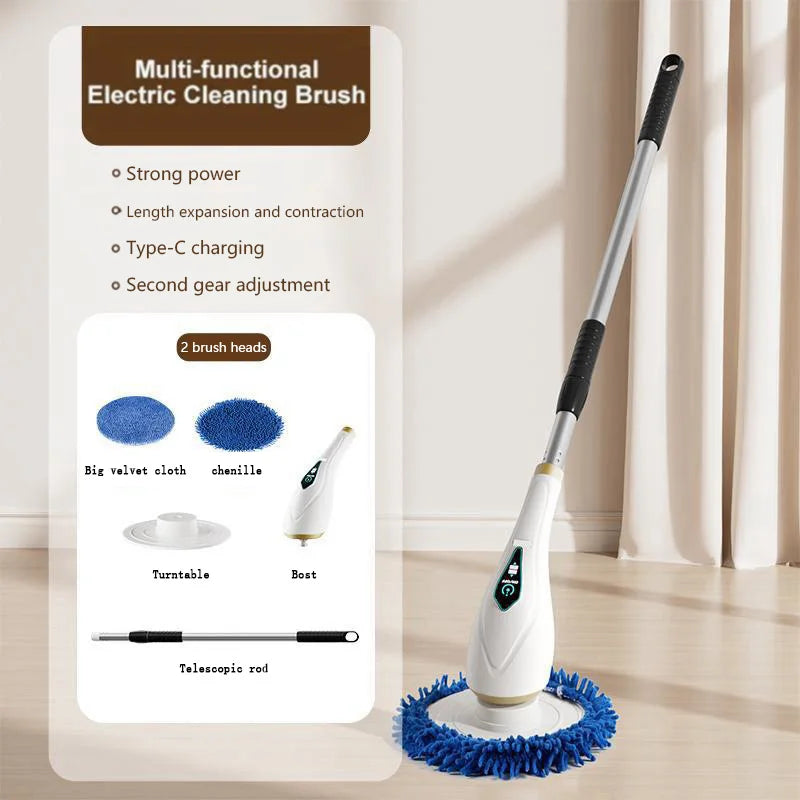 Xiaomi 8 in 1 Electric Cleaning Brush Multifunctional Portable Household Tool with LED Display for Kitchen and Bathroom Cleaning