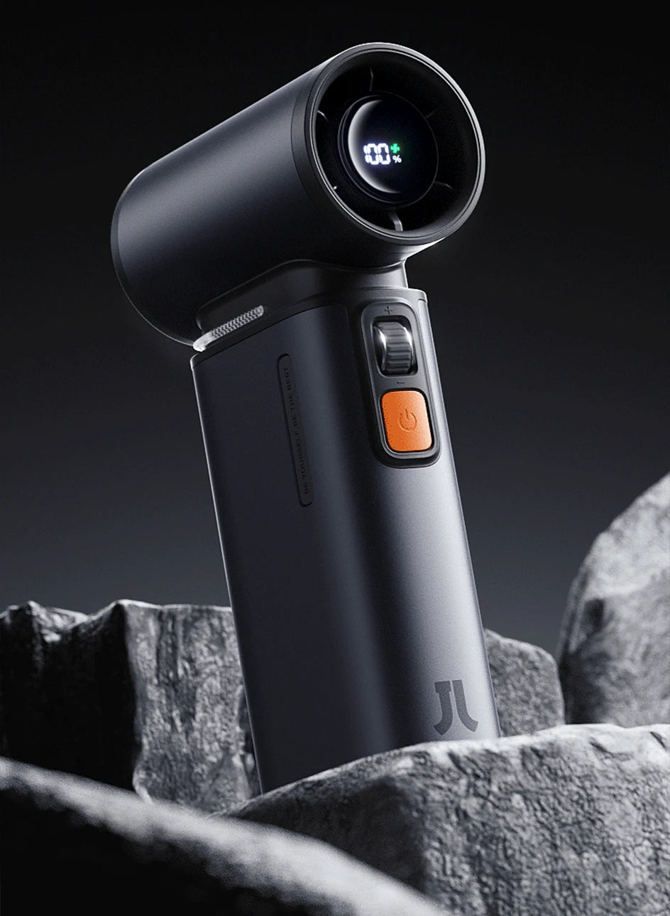 Turbo Handheld Fan – 100-Speed, 9000mAh Battery, LED Display for Outdoor Cooling