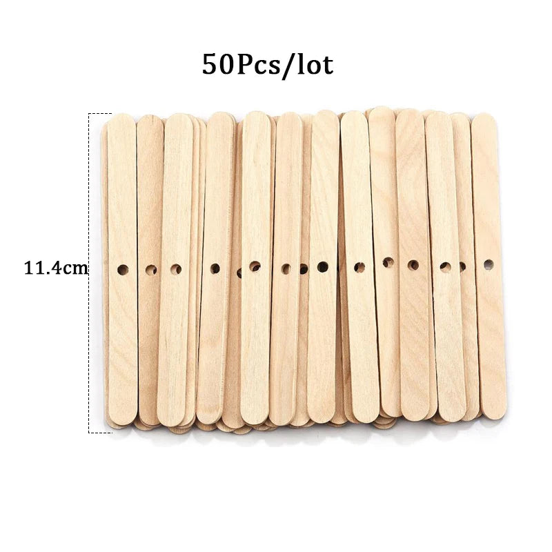 120Pcs Waxed Cotton Candle Wicks with Stand for DIY Candle Making Supplies