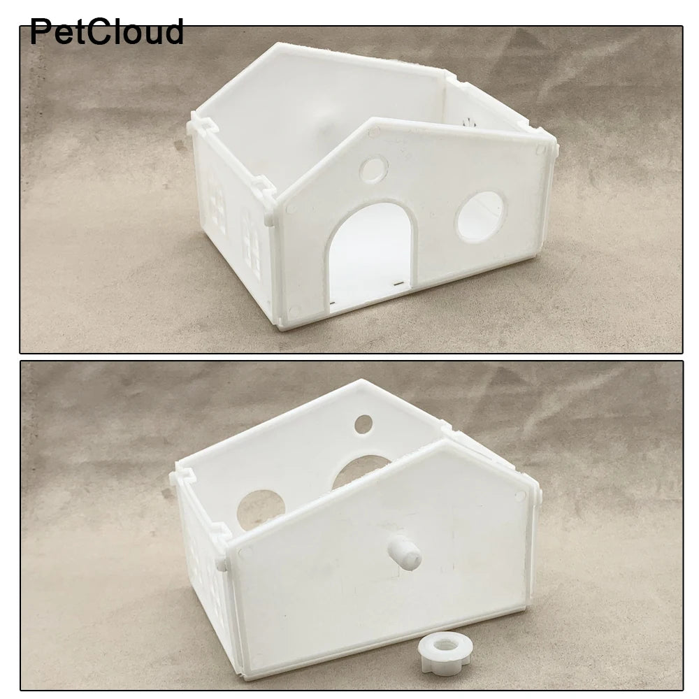 PetCloud Bird Cage Decoration Villa Plastic Birds Nest Parrot Cage Box Bird House Parrot Bedroom Decorative Supplies For Porrots