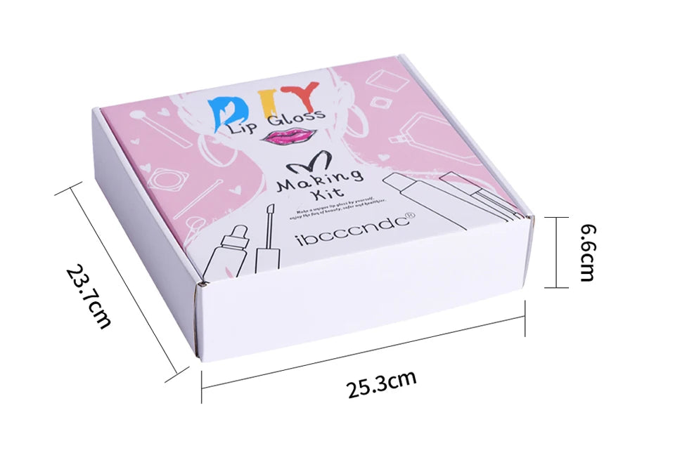 DIY Lip Gloss Making Kit for Moisturizing Shiny Glittery Lip Tints and Glaze Handmade Cosmetic Supplies