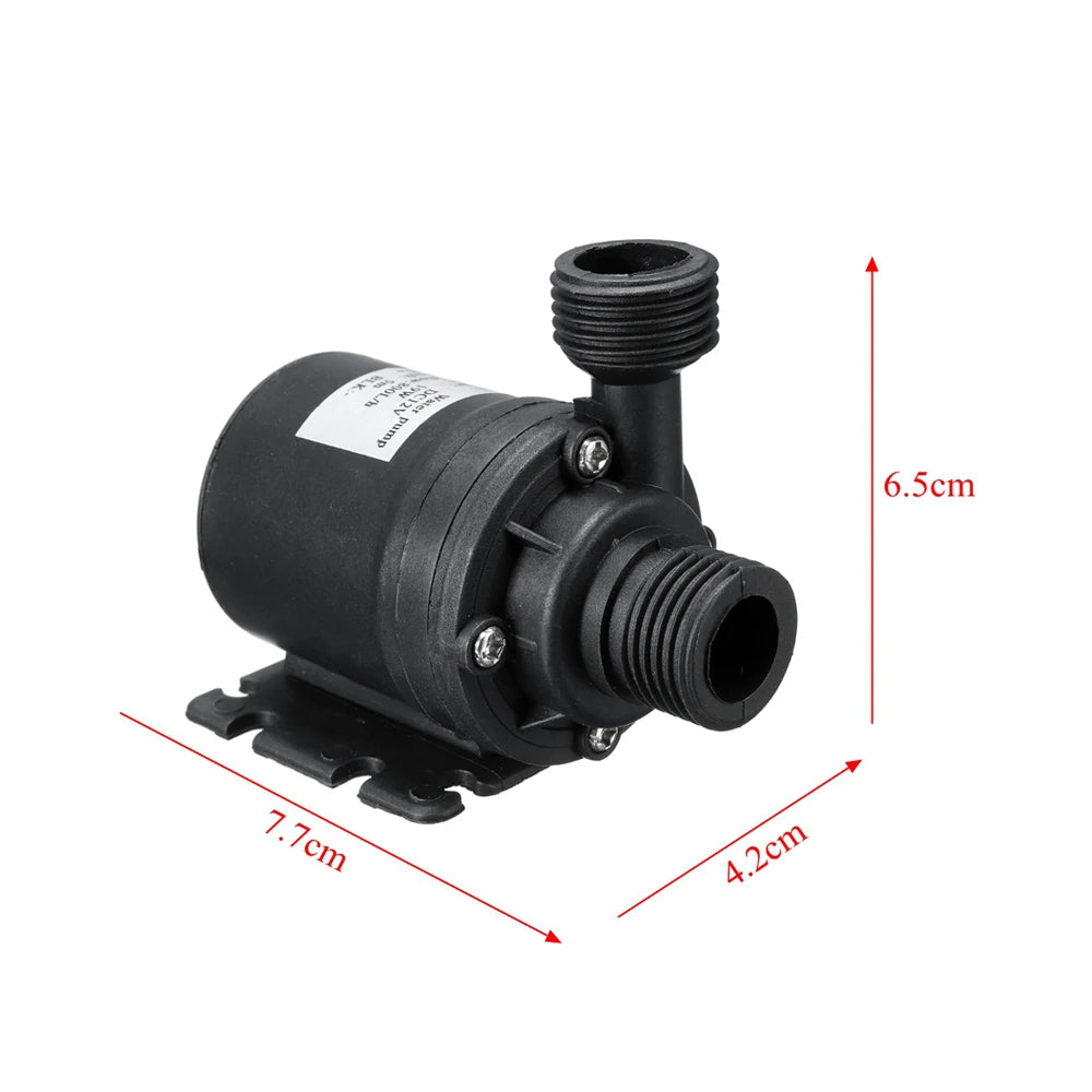 Minibomba de agua ultra silenciosa, motor sin escobillas de 12 V/24 V CC, sumergible, adaptador para acuario, fuente de estanque para pecera y jardín