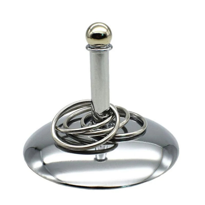 Bird Parrots Interactive Training Toys Intelligence Development Stacking Metal Ring Training Sets Birds Supplies Pet Accessories