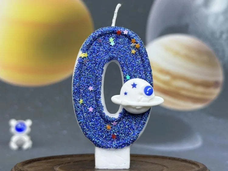 DIY Digital Birthday Wax Planet Universe Cake Candles