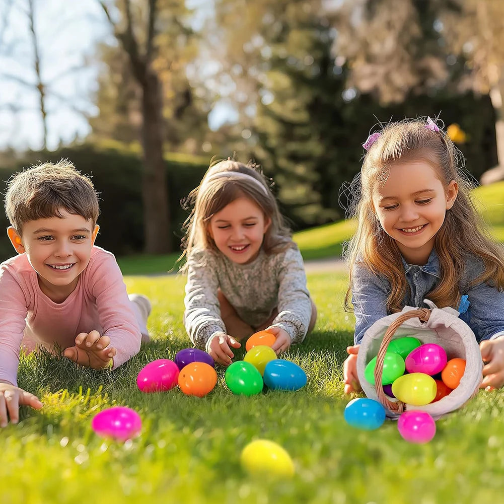 12/20/24/48Pcs Prefilled Easter Eggs with Plush Toys for Kids