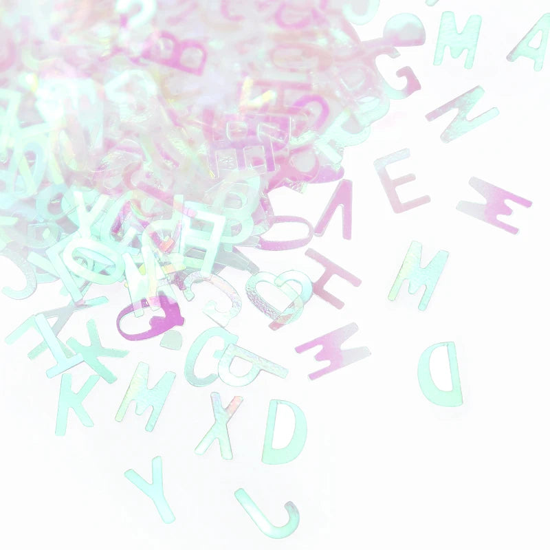Holographic Glitter English Alphabet Flakes For DIY Resin
