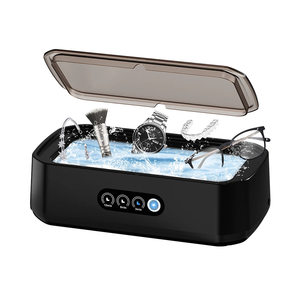 Ultrasonic Cleaner Machine Eyeglass 650ml Mini High-frequency Vibration Cleaning For Glasses Jewelry Denture Pacifier