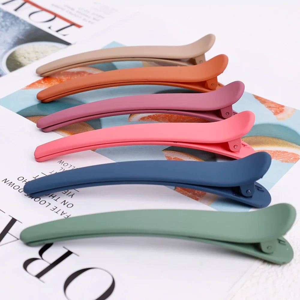 5pcs Makeup Clips Girls Duck Mouth Clip Women Fashion Plastic Hair Clip Hairpin Hair Accessories Sectioning Clamp Hairdressing