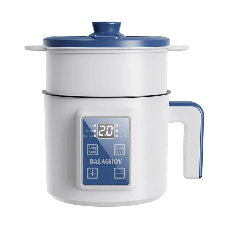 Mini Electric Rice Cooker Double Layer Multi Cooker Non-Stick Smart Steamed Rice Pot for Efficient Home Cooking