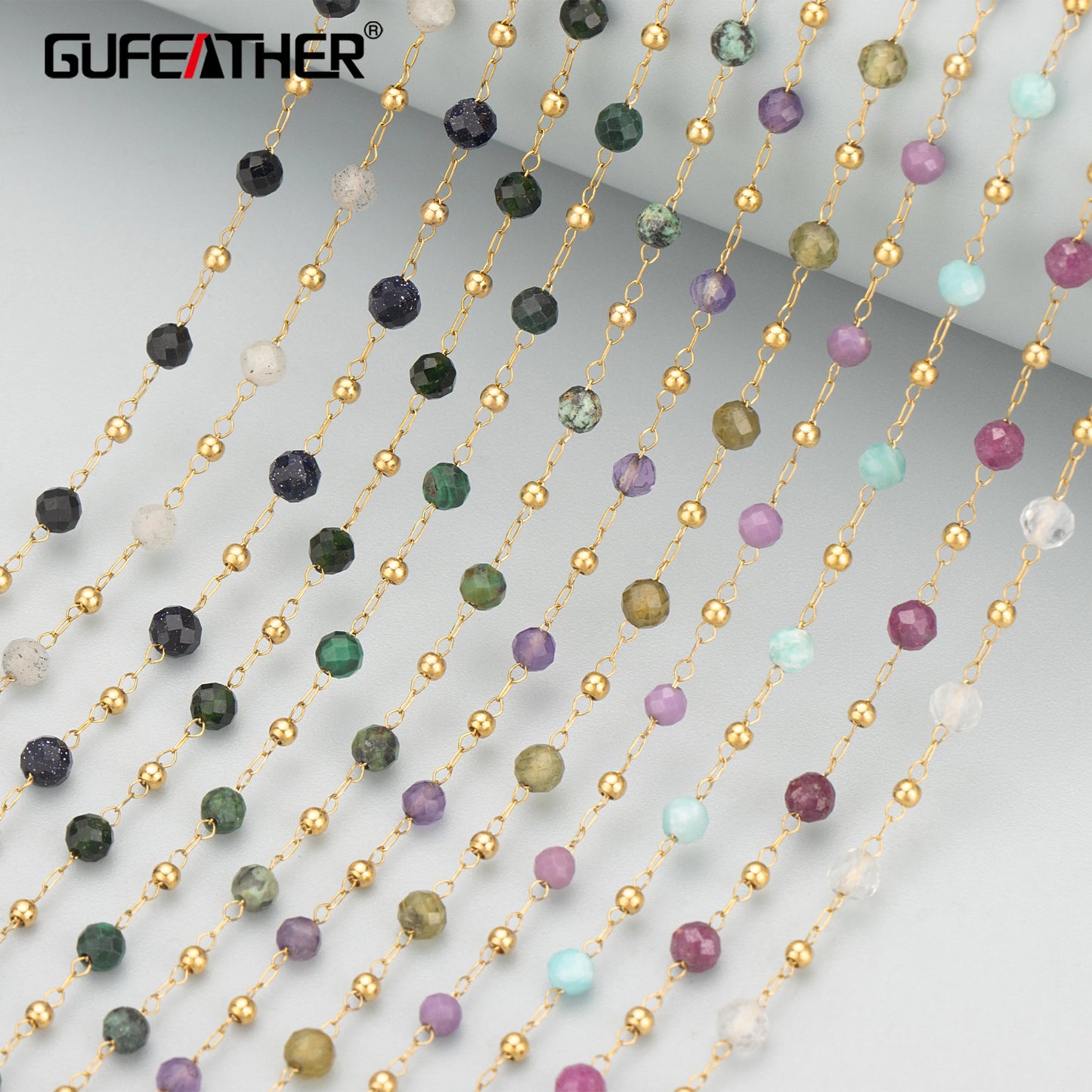 Gufeather C330 Stainless Steel Nickel Free Handmade Chain for DIY Jewelry Making 1 Meter Lot