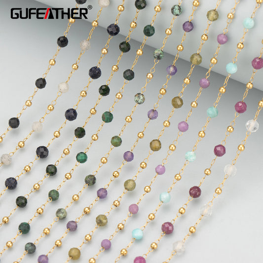 Gufeather C330 Stainless Steel Nickel Free Handmade Chain for DIY Jewelry Making 1 Meter Lot