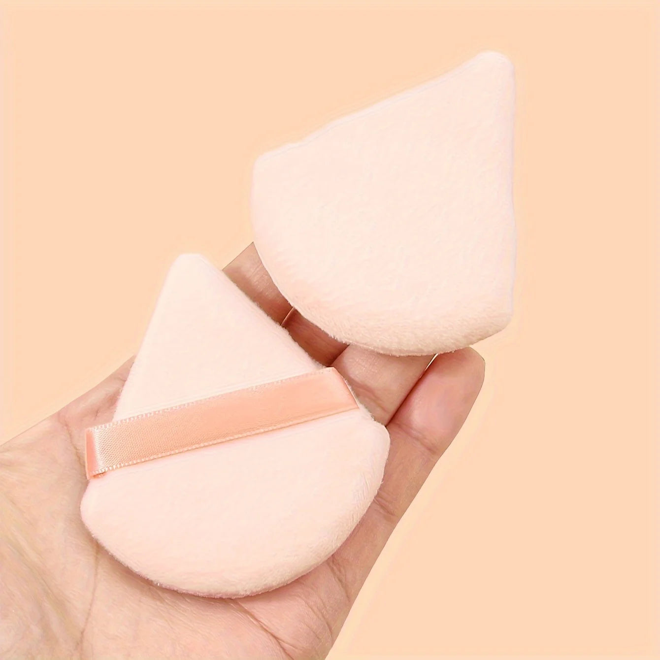 100 Pieces Triangle Powder Puff Set for Loose Powder and Liquid Cosmetics Soft Plush Makeup Application Tool