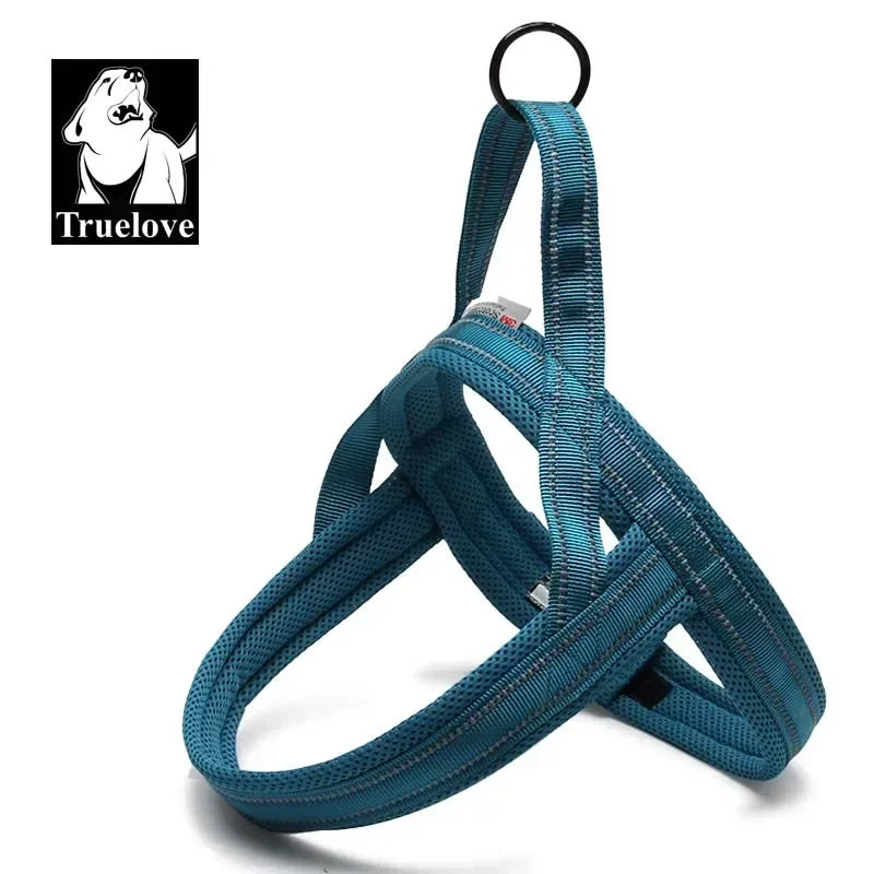 Truelove Soft Mesh Padded Nylon Dog Harness Vest 3M Reflective Security Dog Collar Easy Put on Pet Harness Pull-resistan TLH5811